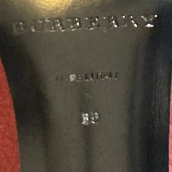 Burberry Burlison Burgundy Suede Leather Slouchy Ankle Boots Size 39 - Picture 13 of 13